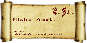Mihalecz Zsanett névjegykártya