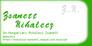 zsanett mihalecz business card